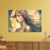 GK_24004, Art Nouveau stijl Canvas Afdruk (Insitu (Woonkamer))