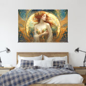 GK_24005, Art Nouveau stijl Canvas Afdruk (Insitu (Slaapkamer))