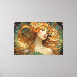 GK_24006, Art Nouveau stijl Canvas Afdruk