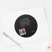 GK Chesterton & Open Book Line Ronde Sticker (Envelop)