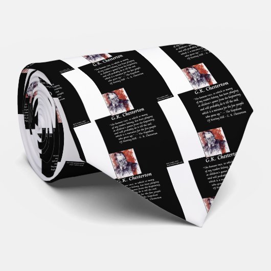 GK Chesterton & Open Book Line Stropdas (Opgerold)