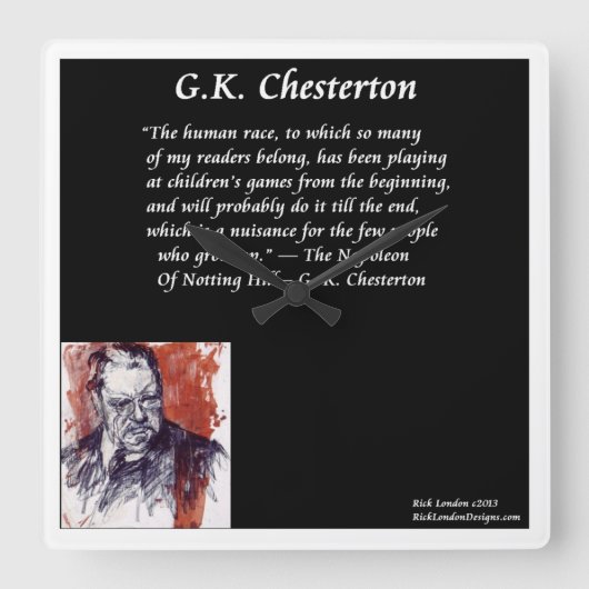 GK Chesterton Square Wall klok (Voorkant)