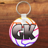 GK Goal Keeper Netball Player Position Sleutelhanger (Voorkant)