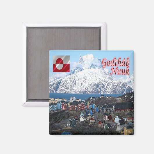 GL004 GODTHAB, Nuuk City, Groenland, Fridge Magneet (Voorkant / Achterkant)