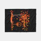 Gl Of Wine Maple Leaf Autumn Fall Funny Drink Wine Fleece Deken (Voorkant (Horizontaal))