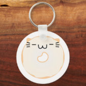 Glaasde Cat Donut Sleutelhanger (Voorkant)