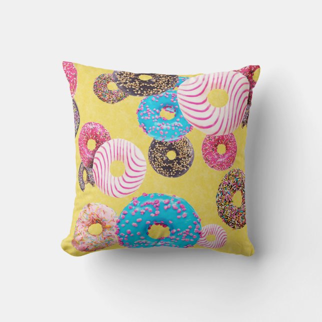 Glaasde donuts werpen proefontwerp kussen (Voorkant)