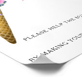 Glace - Aider la mariée occupée Affiche Adresse (Coin)