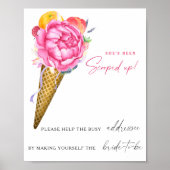 Glace - Aider la mariée occupée Affiche Adresse (Devant)
