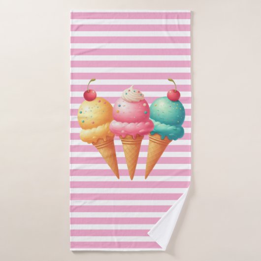 Glace colorée (Serviette de bain)