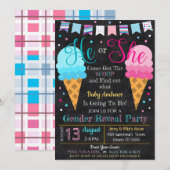 Glace Cream Genre RevezParty Invitation (Devant / Derrière)