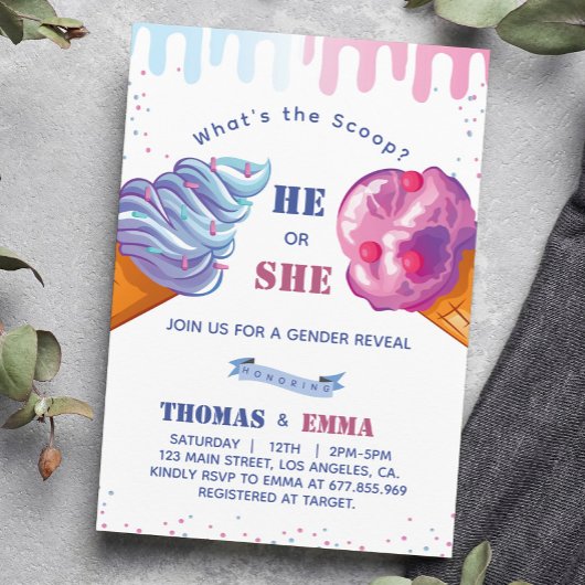 Glace Cream Genre RevezParty Invitation