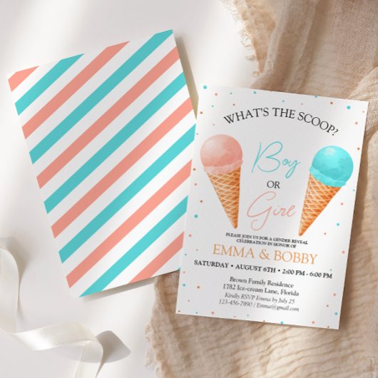 Glace Cream Genre RevezParty Invitation