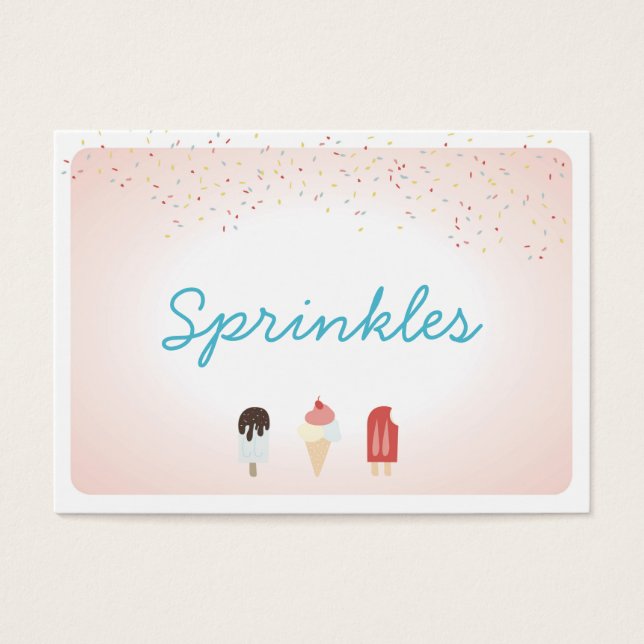 Glace Cream party Dessert Buffet Étiquettes de nou (Devant)