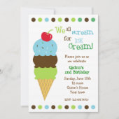 Glace Creative Birthday Party Invitations Garçons (Devant)