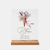 Glace Crème Cône Baby Shower Mariage (Recto)
