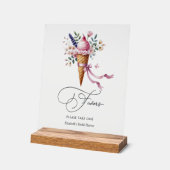 Glace Crème Cône Baby Shower Mariage (Angle)