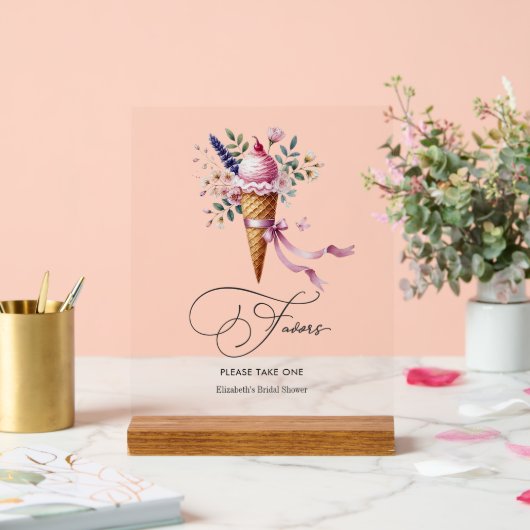 Glace Crème Cône Baby Shower Mariage (Mariage)