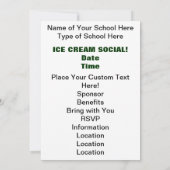 Glace Crème Sociale ! Invitations Annonces Coqueli (Dos)