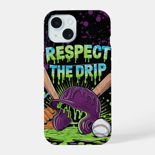 Glace de baseball qui dégouline avec des paillette (Verso)