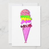 GLACE doux couleurs arc-en-ciel, Invitation (Dos)