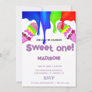 GLACE doux couleurs arc-en-ciel, Invitation