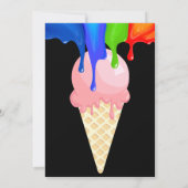 GLACE doux couleurs arc-en-ciel, Invitation (Dos)
