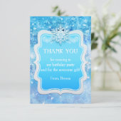 Glace hiver Wonderland Carte de remerciements de f (Debout devant)