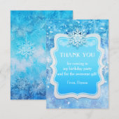 Glace hiver Wonderland Carte de remerciements de f (Devant / Derrière)