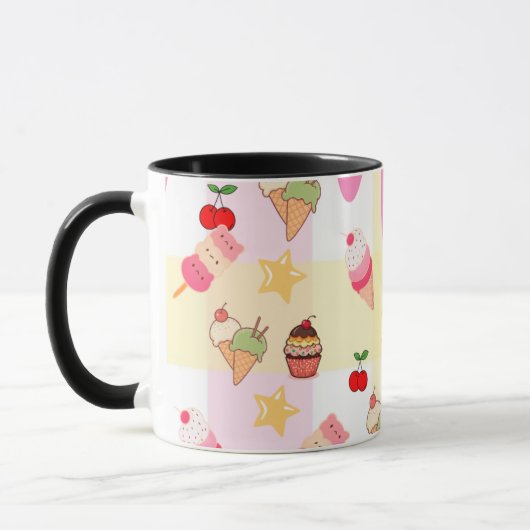 Glace Kawaii et Mug à gouttes (Gauche)