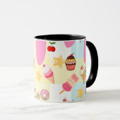 Glace Kawaii et Mug à gouttes (Devant droit)