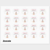 Glace Merci faveur Autocollant Classique Rond (Feuille)