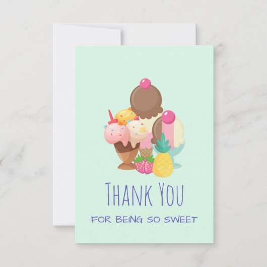 Glacée de crème glacée avec arrosage de Merci (Devant)