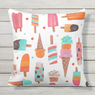Glaces d'été en plein air   Coussin