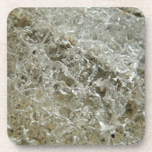 Glacial Ice Abstracte Natuur Textuur Bier Onderzetter