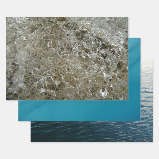 Glacial Ice Abstracte Natuur Textuur Inpakpapier Vel (Set)