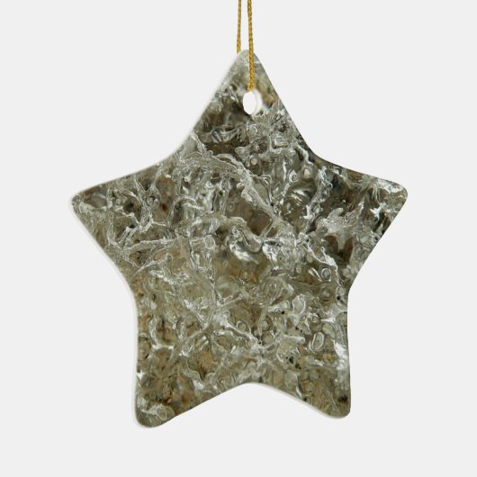 Glacial Ice Abstracte Natuur Textuur Keramisch Ornament (Rechts)