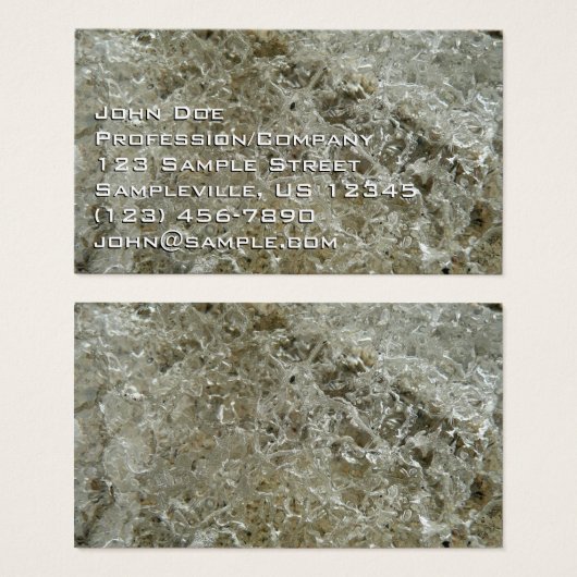 Glacial Ice Abstracte Natuur Textuur Visitekaartje (Voorkant /achterkant)