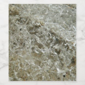 Glacial Ice Abstracte Natuur Textuur Wijn Etiket (Enkel label)