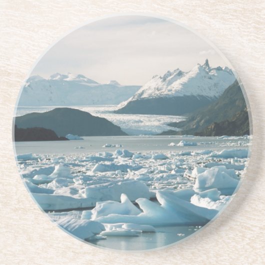 Glacial Icebergs Zandsteen Onderzetter (Voorkant)