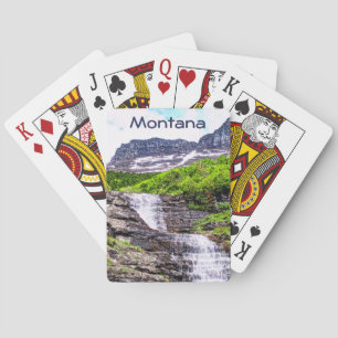 Glacial Melt Waterfall Rush van Rocky Mountains Pokerkaarten