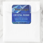 Glacial Mountain Magical Abstracte Productlabels Vierkante Sticker (Tas)