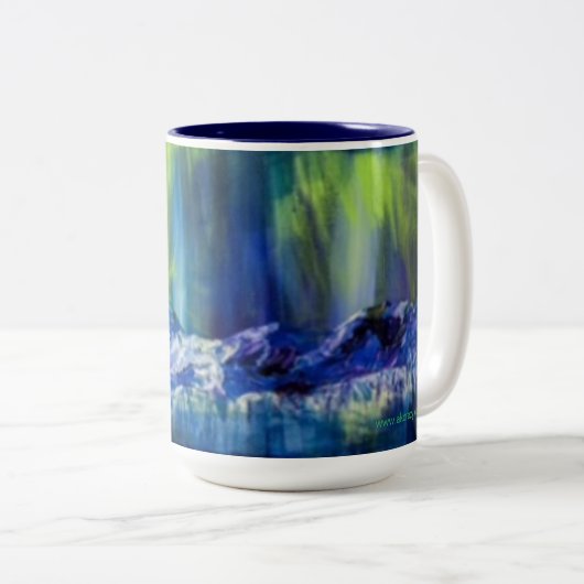 Glacial Reflections Two-Tone 15oz Coffee Mok (Voorkant rechts)