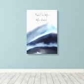 Glacial Waterverf Mountains schilderen Canvas Afdruk (Insitu (Houten vloer))
