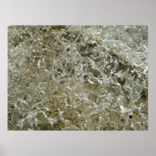 Glaciale IJs Abstracte Natuur Textuur Poster