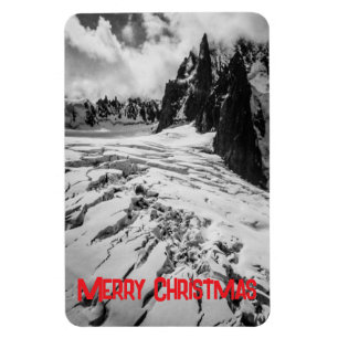 Glaciale spleet Mont Blanc, Frankrijk Kerst Magneet