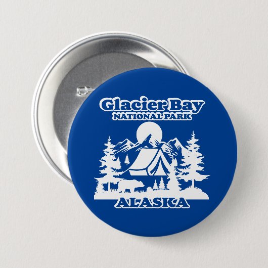 Glacier Bay Alaska Ronde Button 7,6 Cm (Voorkant /achterkant)