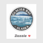Glacier Bay Alaska Vintage Travel Sticker (Vel)