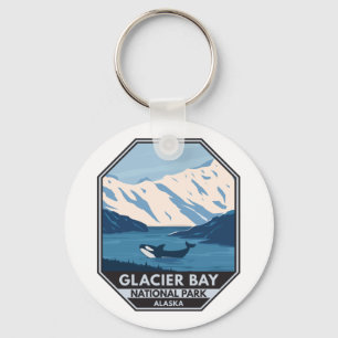 Glacier Bay National Park Alaska Orca Art  Sleutelhanger