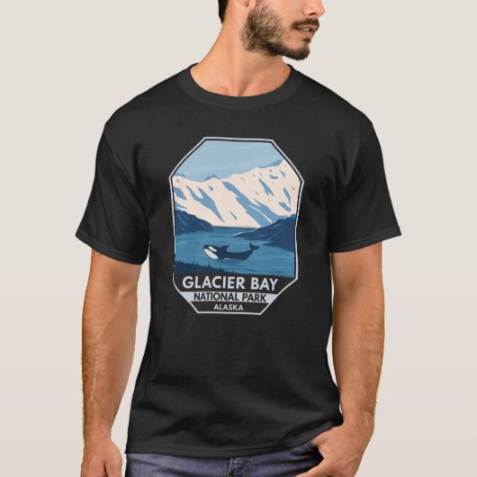 Glacier Bay National Park Alaska Orca Art T-shirt (Voorkant)